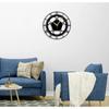Large Size Clock & Wall Ornament/Metal Outdoor Wall Clock for Bedroom, Office -Black