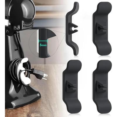 6 Pcs Cord Wrapper Kitchen Storage Wire Organizer Clip Holder Self Adhesive Coffee Machine Kitchen Appliances Winder Fixed