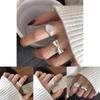 Versatile Agate White Bow Ring For Women Geometric Design With Adjustable Fit Comfort