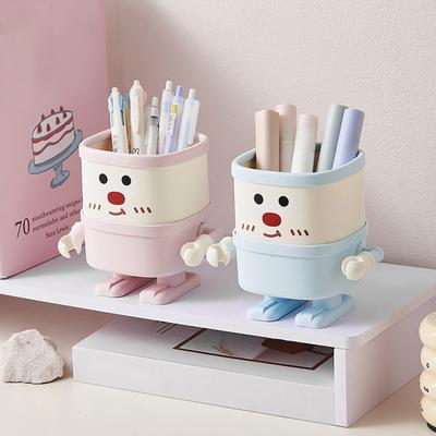 Schreibtisch Stifthalter Cartoon Bleistift Aufbewahrungsbecher Multifunktionaler Make-up Pinsel Organizer