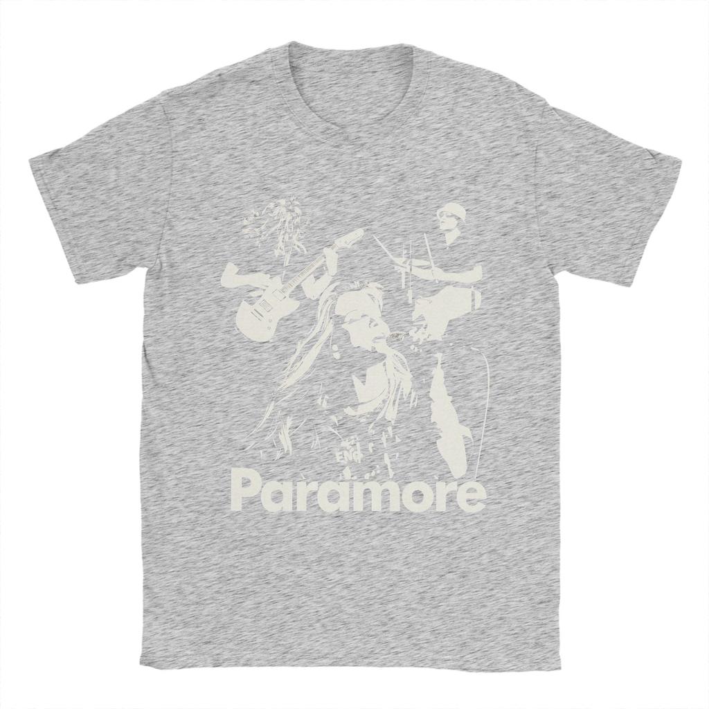 Paramore Band Cotton T Shirt For Mens Summer  Funny T Shirts Crew Neck Leisure Tees Oversized Pattern Clothing