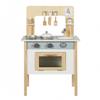 Wooden Play Kitchen Freestanding Toy Set Utensil Accessories Young Cooks Playset Blue