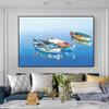 Modern Ocean Boat Canvas Wall Art: Bedroom & Living Room Decor