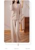2023 Fashion Plus Size Wide-Leg Pants & Long Sleeve Wool Cardigan Set for Spring & Autumn