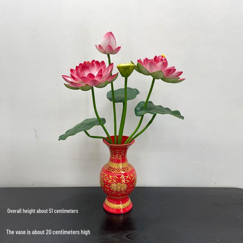 Petites Fleurs Artificielles Décoration Lotus Lys pour Maison & Offrandes à Bouddha