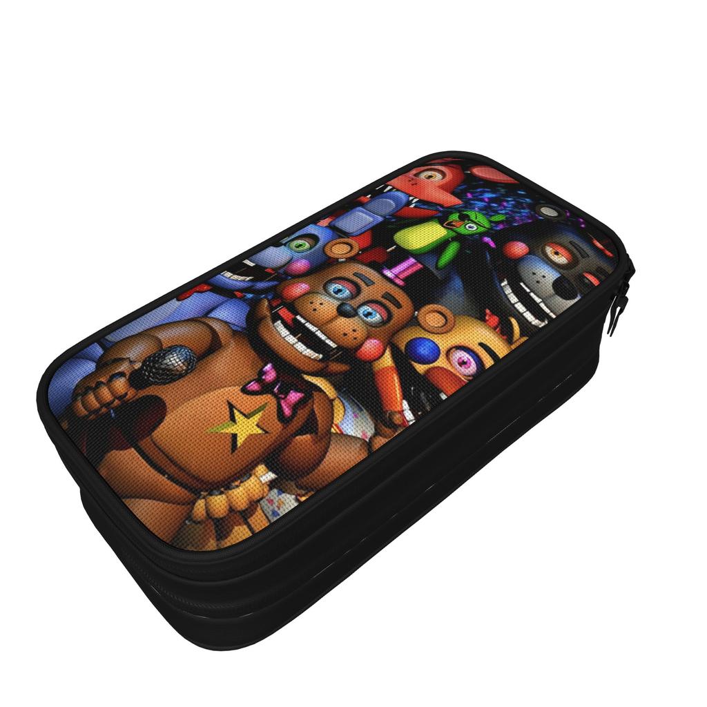 Creative Fnafed Game Pencil Case Roxanne Wolf Pencil Box Pen Box for Student Big Capacity Bags School Supplies Zipper Stationery