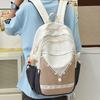 College Student Schoolbag Women's New Fashion Color Matching Computer Backpack Japanese Large-capacity Junior High School Backpack
