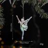 Acrylic Reindeer Ornament for Xmas Tree Crystal Dancing Hanging Figurine Decor Deer Ornament for Home Xmas Tree Party Supply