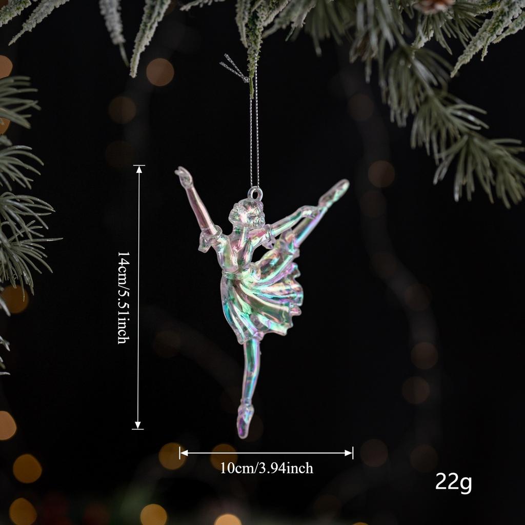 Acrylic Reindeer Ornament for Xmas Tree Crystal Dancing Hanging Figurine Decor Deer Ornament for Home Xmas Tree Party Supply