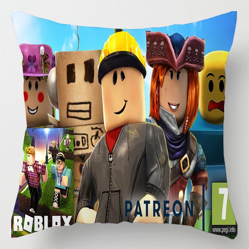 Game Roblox Cushion Pillow Hugging Pillow Case Roblox Anime Game Character Cartoon Printing Waist Pillow Cover Birthday Gifts