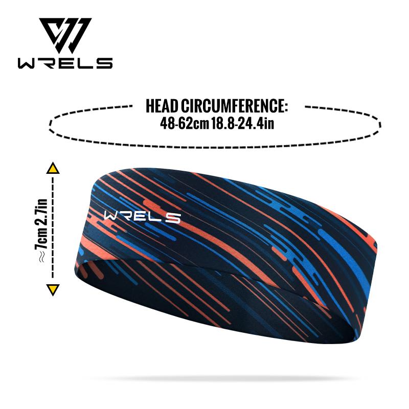 

Спортивная повязка на голову WRELS, влагоотводящая, эластичная, для бега, велоспорта, футбола, йоги, тренировок, повязка для волос чёрный