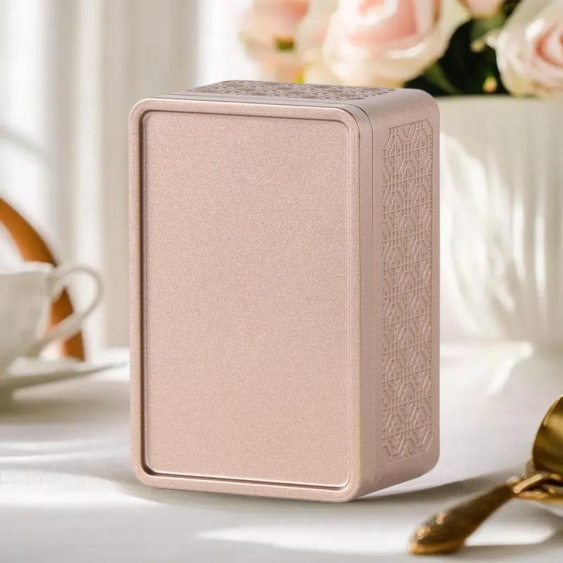 Luftdichter geruchsdichter Kräuteraufbewahrungsbehälter: Mini-Teedosen aus Edelstahl Kaffeebox