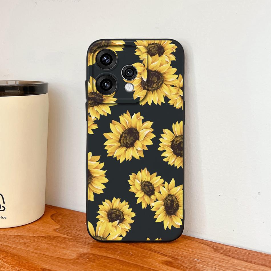 

Case For Oppo Reno 15 Pro Mini 15C 15F Candy Painted Flowers Lens Protection Phone Housing For Reno15 Soft Liquid Silicone Cover Reno 15 (Global)