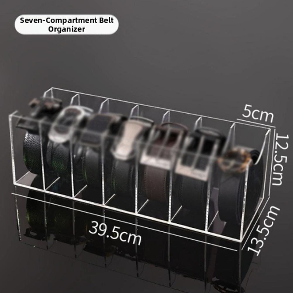 Acrylic Desktop Belt Organizer Featuring 357 Compartments to Store For Belts Ties and Bow Ties Efficiently in Any Closet Space