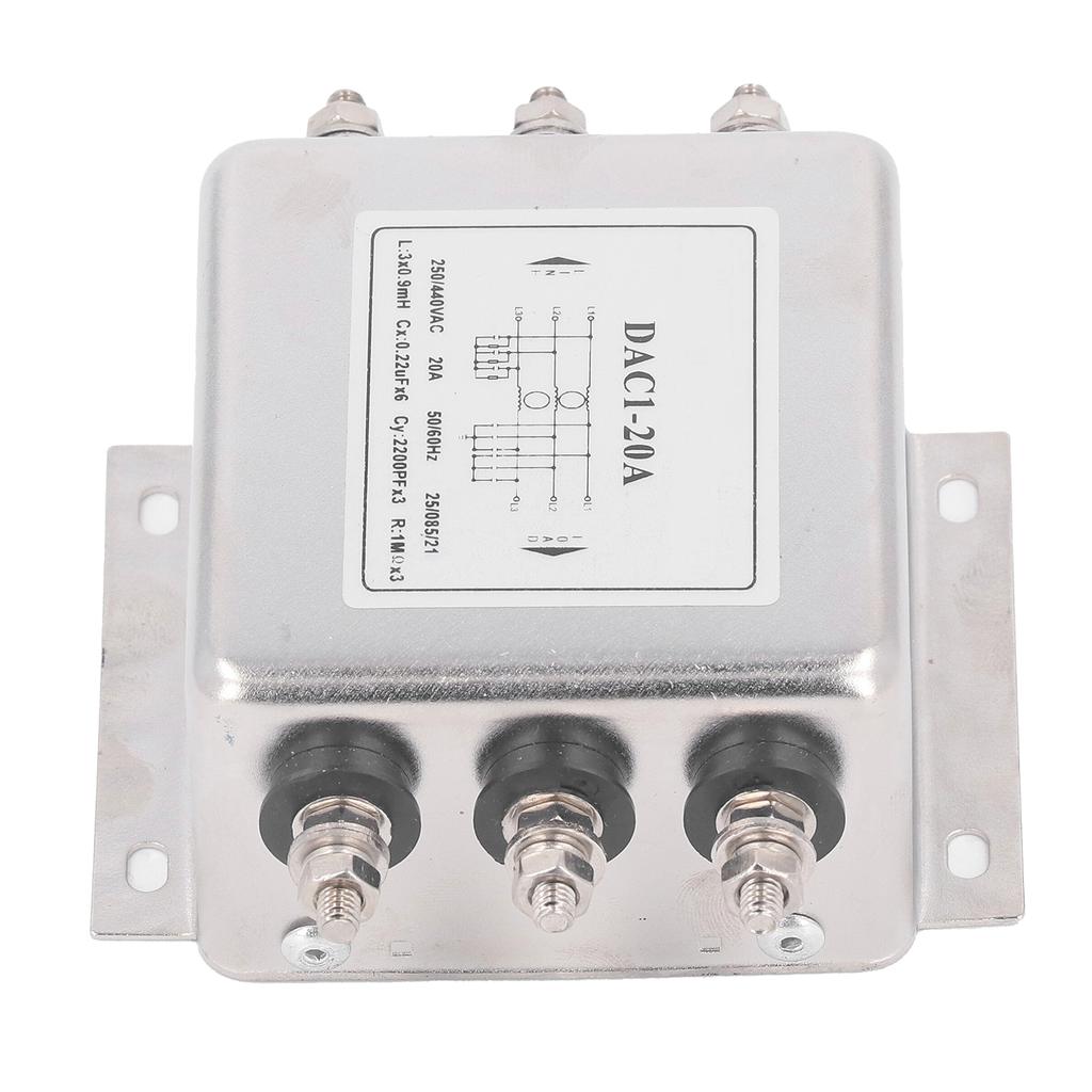 EMI Leistungsfilter 3 Phasen 3 Leiter Entstörung Rauschunterdrücker Leistungs-EMI-Filter AC250V 440V 50 60Hz