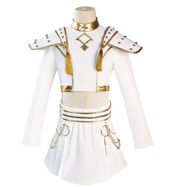 

Детский K-pop Костюм Охотника на Демонов Huntrix Rumi Mila Zuoyi для косплея Черно-золотой набор Детский Костюм для ролевых игр Девочки-айдола 120CM