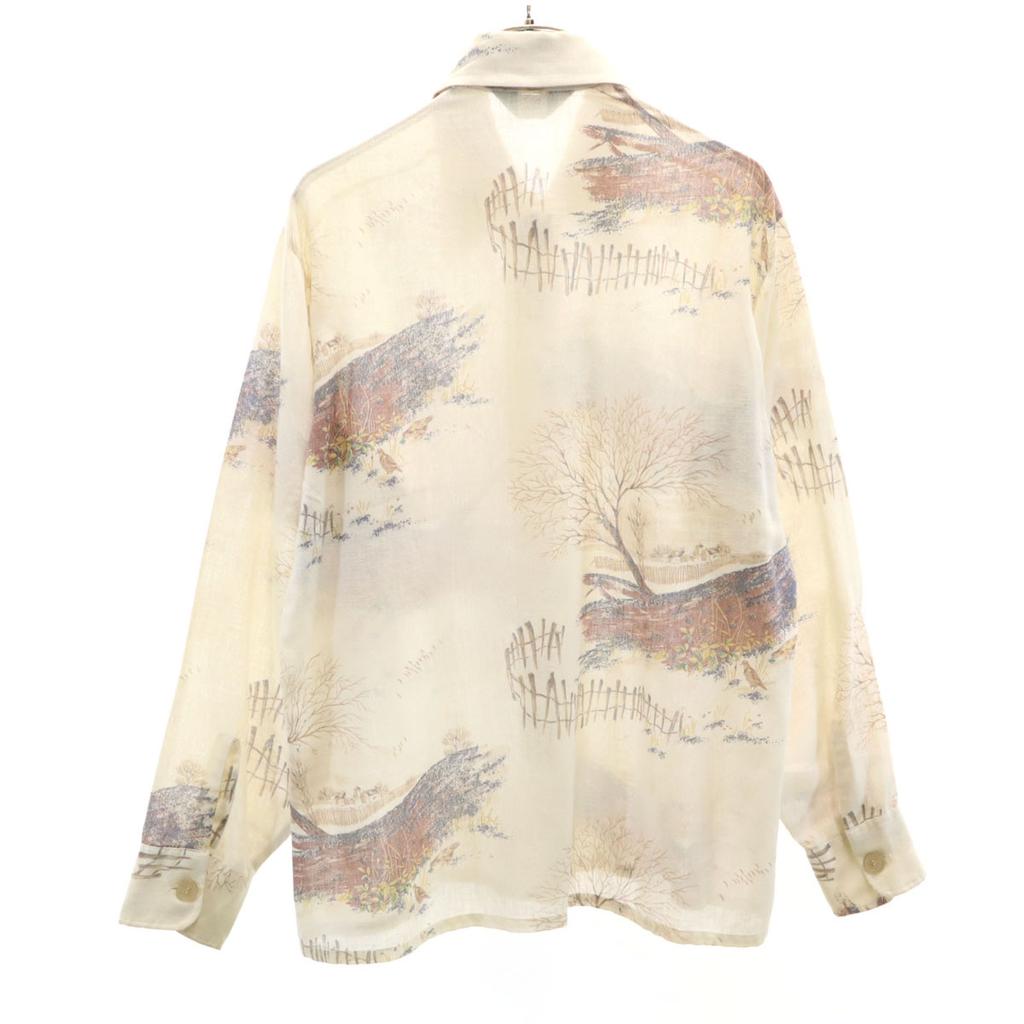 70s vintage Overall handle Long sleeve shirt L beige Men's Used