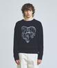 KNITTED Vintage Heart Round Knit Navy
