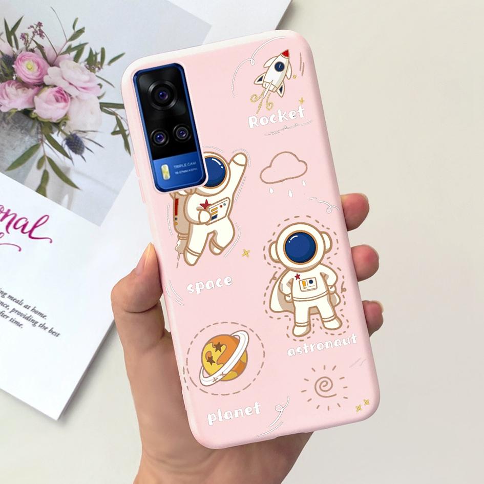 For Vivo Y31 2021 Case Cute Duck Cat Cartoon Coque Matte Soft Silicone Back Cover For Vivo Y51 Y51A Y53s Y 31 V2036 V2030 Fundas