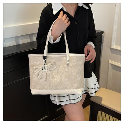 Casual Large-capacity Commuter Bag Women's New Embroidered Shoulder Bag Fashionable Portable Tote Bag