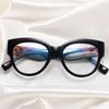 92161 Trendy Cat Eye Prescription Glasses With Large Frames And Colorful Legs For Women Diopters Minus -1.0 -1.5 -2.0 To -6.0