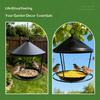Decorative Iron Hanging Bird Feeder For Garden Ornament Large Capacity Rusts Resistant Outdoor Decoration