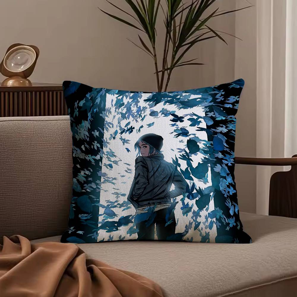 Life Is S-Strange Pillow Case Anti-dustmite Pillowcase Invisible zipper silky short plush Sofa cushion cover