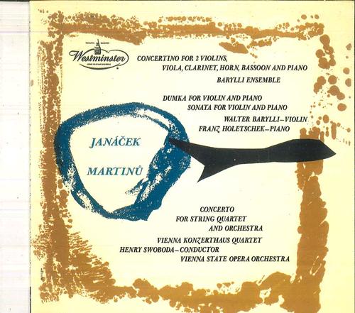 

CD BARYLLI ENSEMBLE WALTER BARYLLI F Janacek Concertino For Piano And Ch CD24 WESTMINSTER South Kore Classical Used