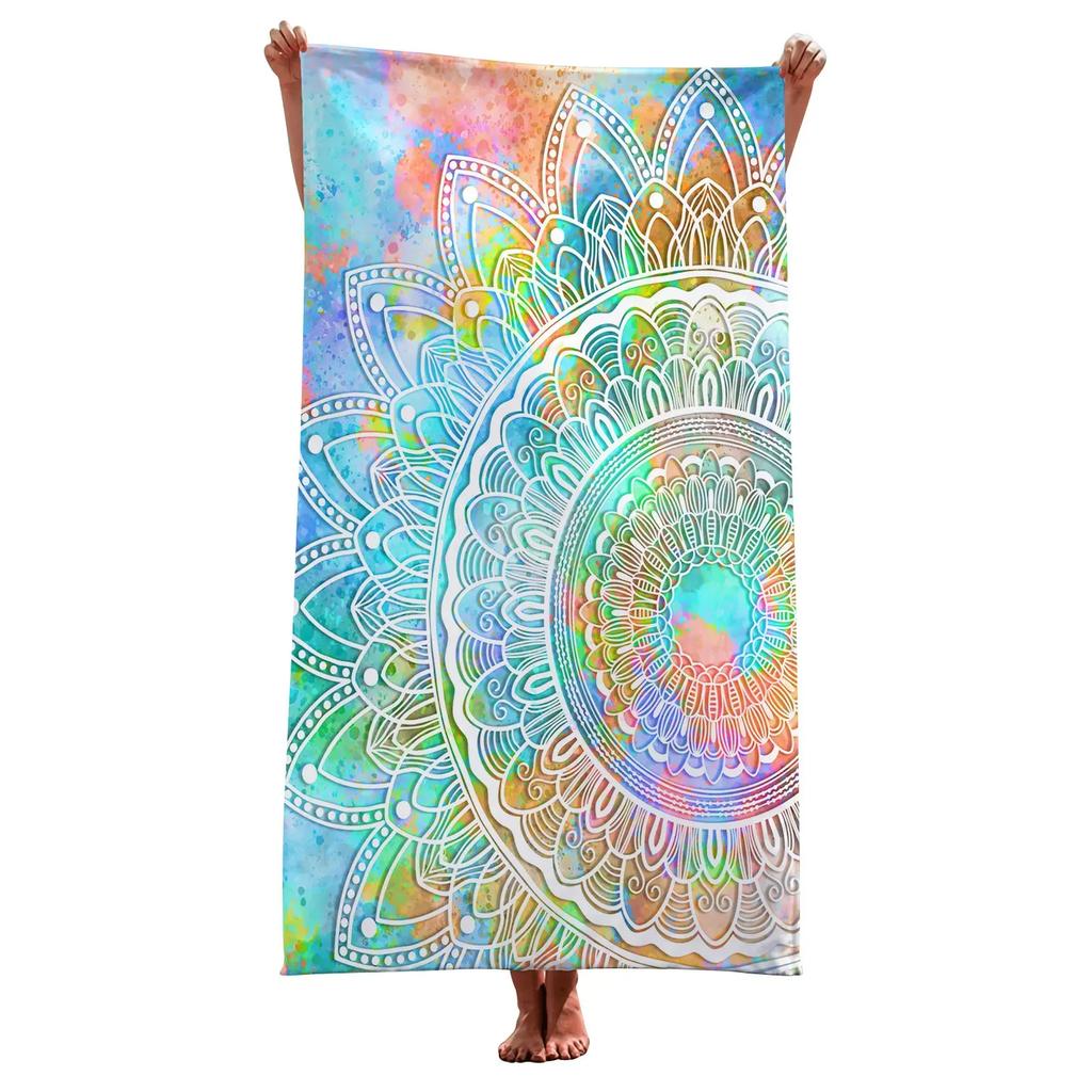 Bohemian Mandala Beach Towel Quick Dry Beach Towels Surf Poncho Microfiber Yoga Bath Towel Summer Swimming Travel Women Gift