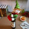 Charming Christmas Home Decoration Santa Snowman Wine Bottle Cover Set For Festive Celebrations