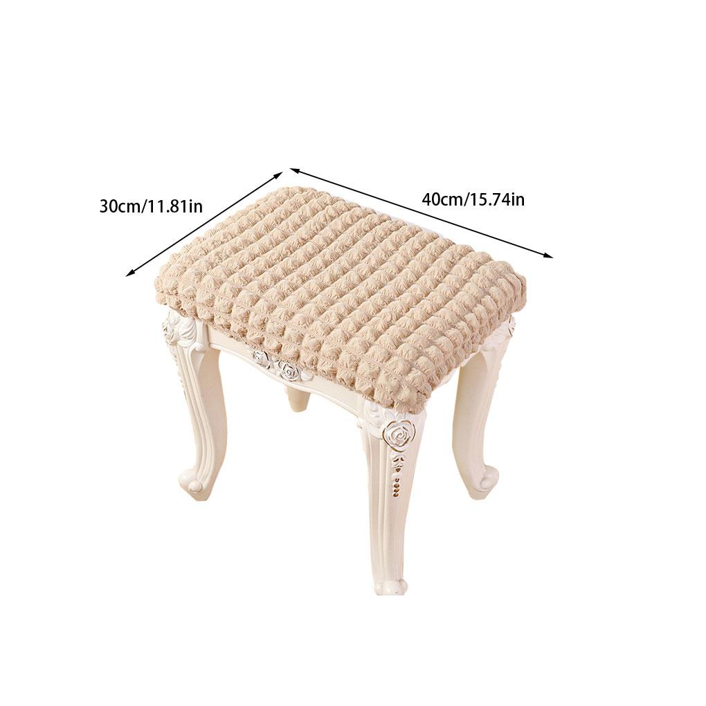 2 Stück/Set Elastischer Schminkhockerbezug Modisch für jede Umgebung Mehrzweckstoff Stretch Rechteck Barhockerbezüge, beige