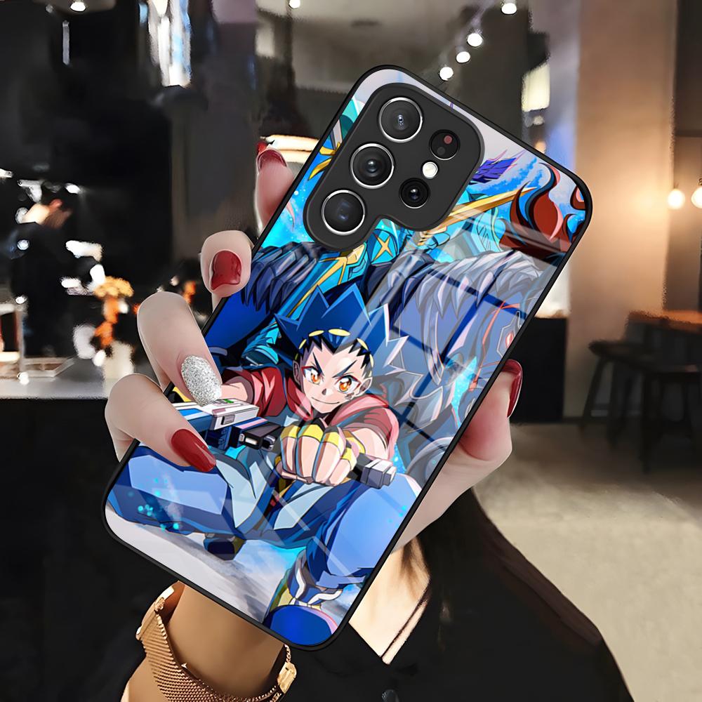 S-Beyblade X Phone Case For Samsung S26 S25 Edge Ultra 24 23 22 21 Ultra Plus Fe A55 56 15 4G 5G Glass Cover