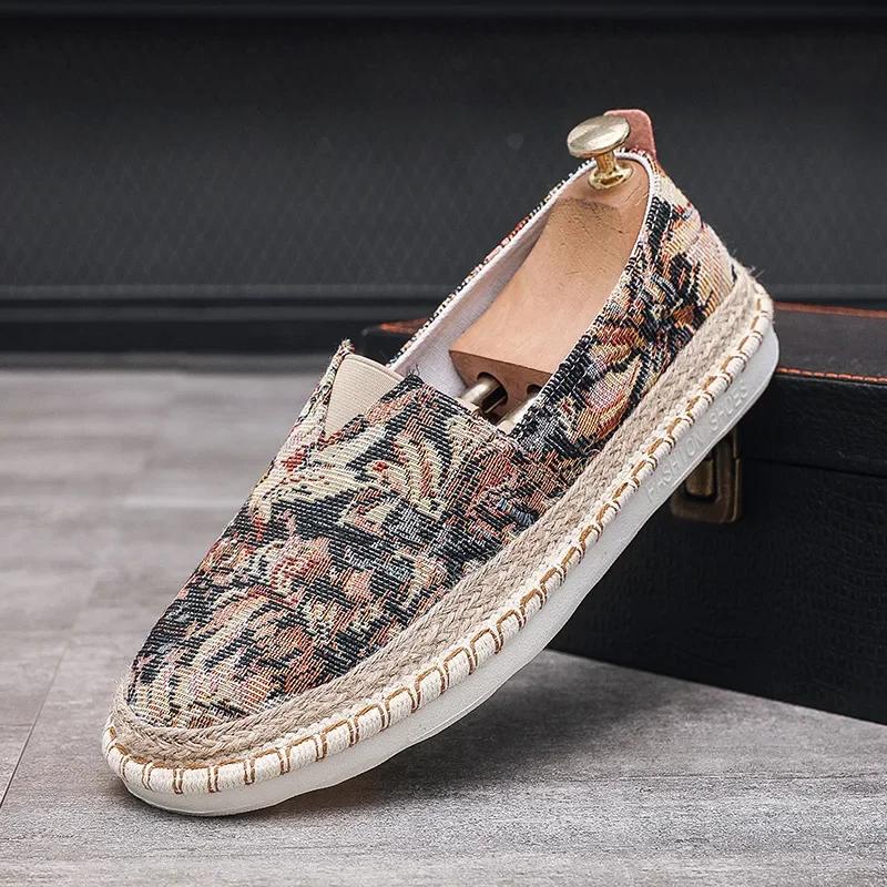 New Classic Round Toe Men's Shoes Casual Breathable Canvas Loafers Men Flat Fishmen Shoes Espadrilles Zapatos De Hombre 2025