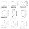 9 Piece Cat Cookie Cutters Set Stainless Steel Perfect for Kids Party Halloween Christmas Easy To Use and Clean