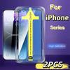 2Pcs Tempered Glass Screen Protector For Apple iPhone 16 Pro Max 15 14 13 12 11 XS XR Plus 5G Reinforced Glass Film