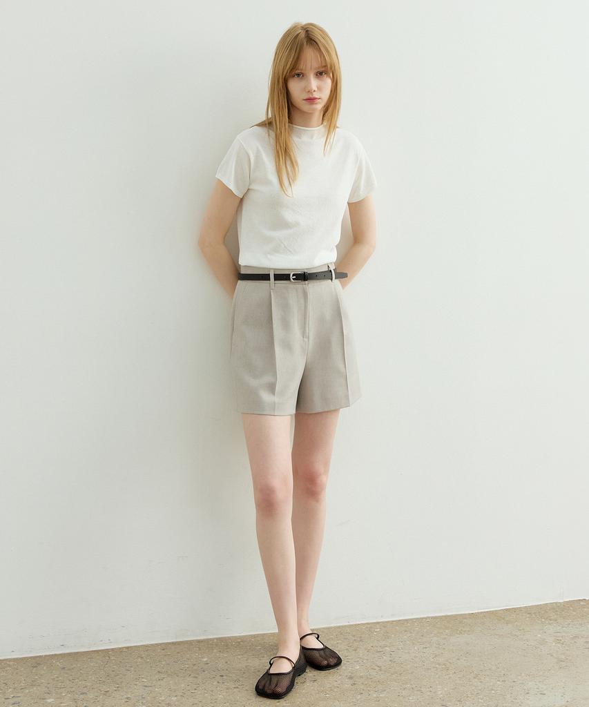 ARTID Linen Tailored Shorts_Beige