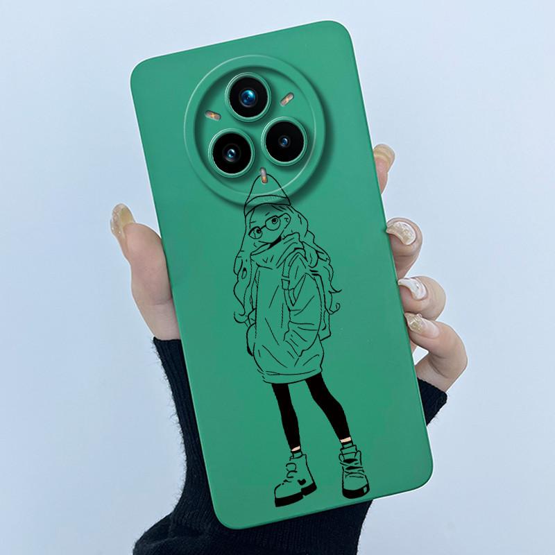 For Realme 14 Pro Plus Case 2025 New design Lovely Pattern Matte Silicon Cover For Realme14 Pro 14Pro+ Bumper Coque funda Capa