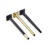 Minimalist Black & Gold Metal Furniture Legs - Straight/Inclined Cone for Sofas, Cabinets, TV Stands, Coffee Tables
