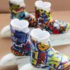 1Pair  Mini Skate Models Hands-on Ability Exquisite Craftsmanship Plastic Finger Skates Pulley Toy for Leisure