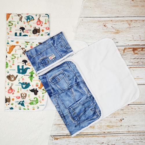 2pcs/set Baby Washable Foldable Portable Travel Compact Nappy Diaper Waterproof Floor Change Changing Mat Play