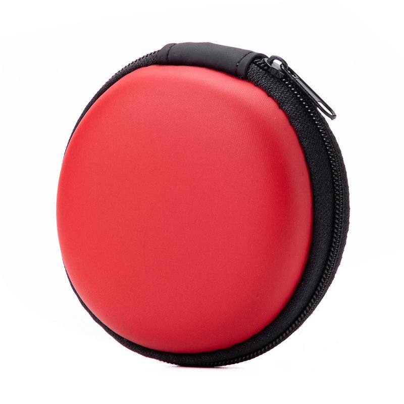 Round EVA Earphone Storage Case - Multifunctional Bluetooth Earbud Organizer