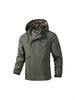 European Men's Casual Hooded Windbreaker Jacket with Detachable Hood, Plus Size.