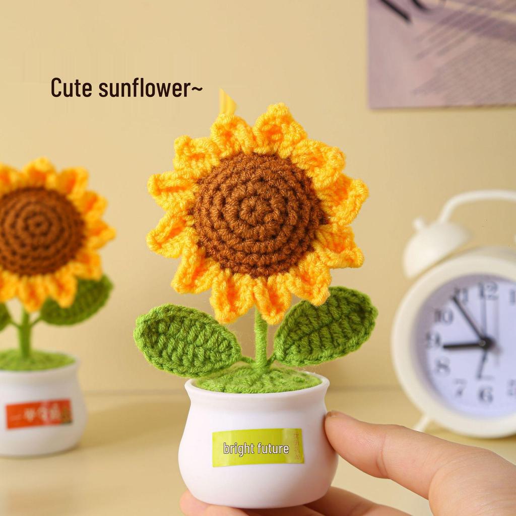 Sunflower Handmade Crochet Bouquet - Teacher's Day or Birthday Gift