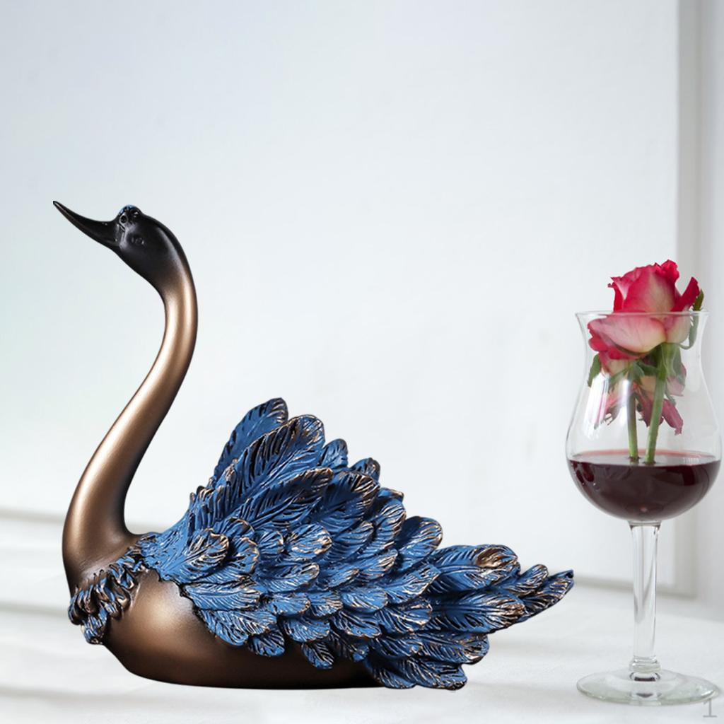 

Creative Rack Single Bottle Resin Swan Statue Stand Bar Tabletop Display Storage Shelf Decor Up Head
