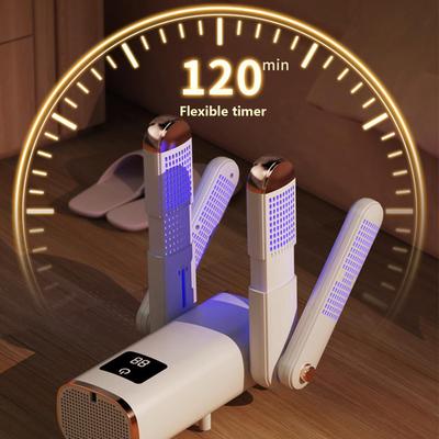 Sèche-bottes 4 ports de séchage Éliminateur d'odeurs Chauffe-bottes électrique Désodorisant pour la maison le voyage Chaussures Baskets Gants Vêtement Extérieur