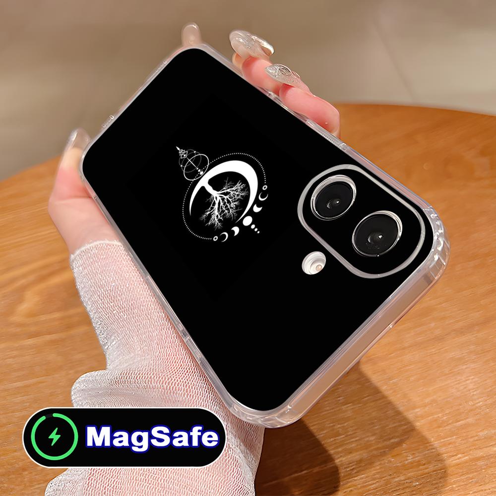 Sun Moon Mobile Cell Phone Case for iPhone 17 16 15 14 13 12 11 Air Pro Max Plus Mini Magsafe Clear Colorful Cover Luxury Cover
