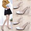 Crystal Clear Heel Shoes Women High Heels Sandals  Summer Female Transparent Sexy Party Slippers Zapatillas Mujer