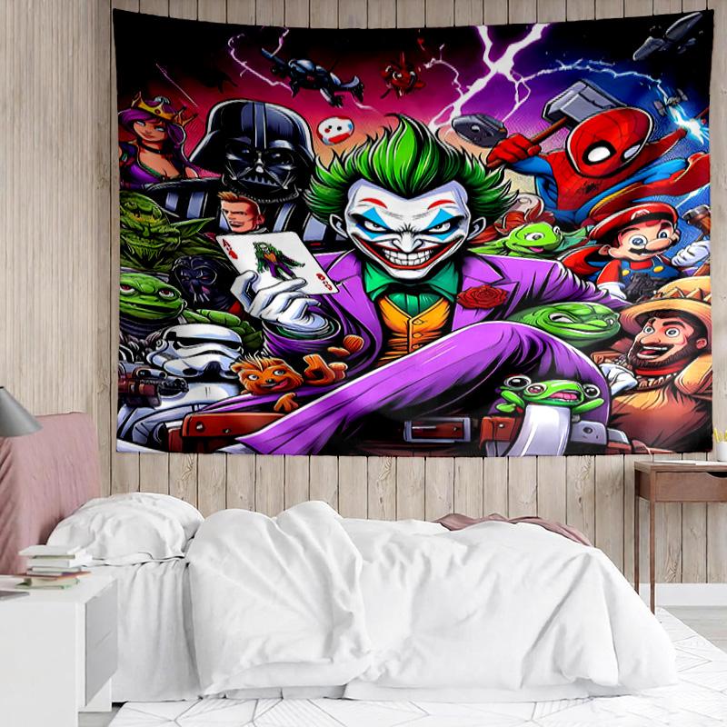 Joker Tapestry for Bedroom Aesthetic Classroom Tapestries Wall Hanging for Living Room Dorm Office,Ideal Creative Gift
