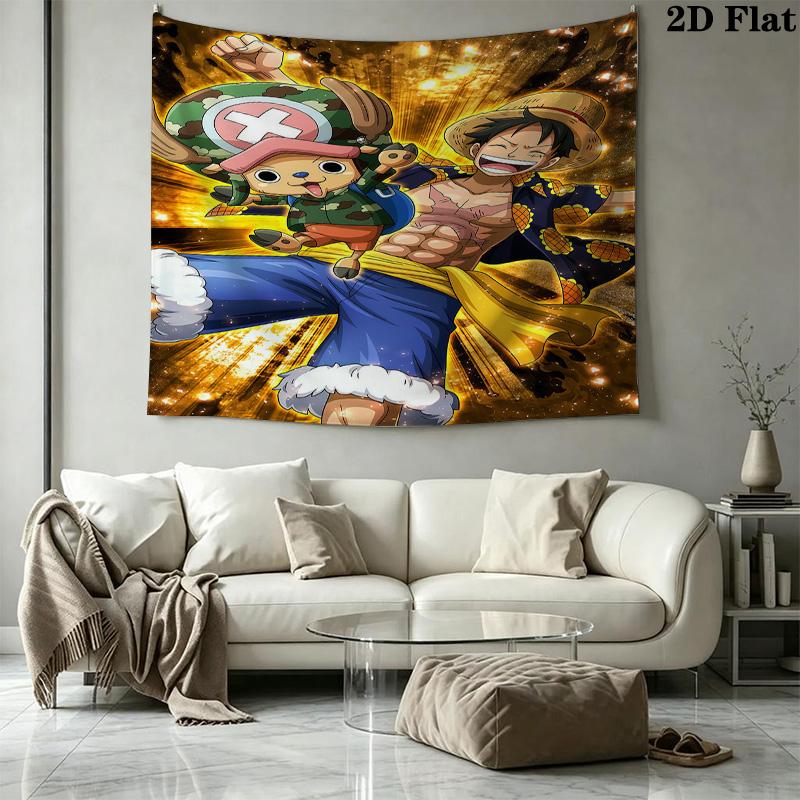 One Piece Monkey D Luffy Wall Tapestry Aesthetic Wall Hanging Printed Fabric Blanket Decorative Tapestries For Bedroom Living Room Home Decor