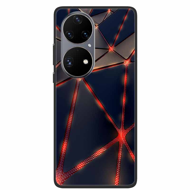 Para Huawei P50 Pro Funda P50E Resistente a Golpes Suave Silicona Funda de Teléfono Para Huawei P50Pro Cubierta Trasera P 50 Lujo Protectora TPU Coque